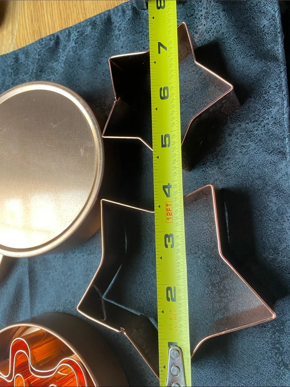 Copper Cookie Cutter Tin Sets - 3 Gingerbread & 2 Star Shapes 1